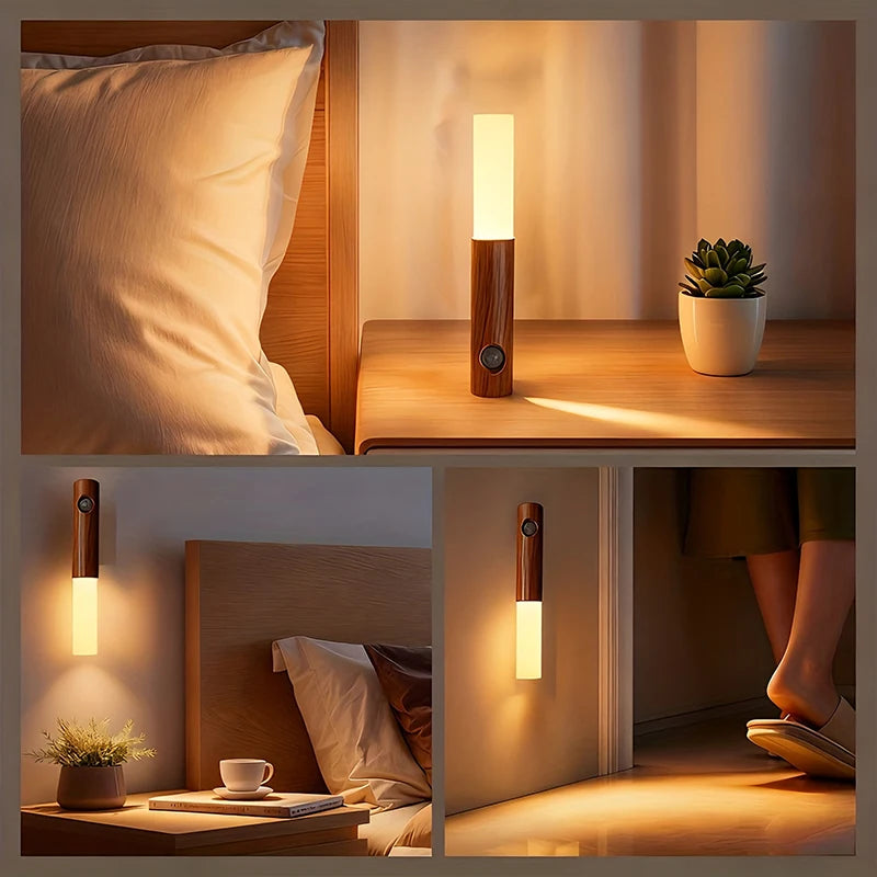 USB LED Magnetic Wall Lamp Portable Indoor Motion Sensing Torch Night Lights for Porch Stari Living Room