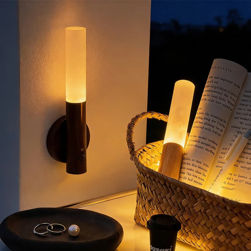 USB LED Magnetic Wall Lamp Portable Indoor Motion Sensing Torch Night Lights for Porch Stari Living Room
