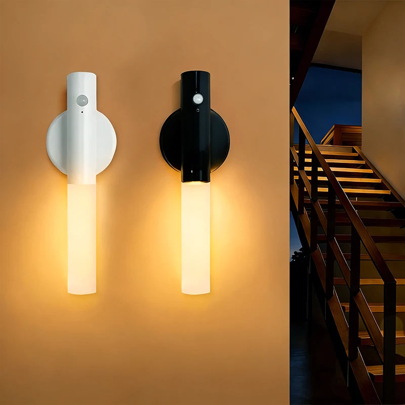USB LED Magnetic Wall Lamp Portable Indoor Motion Sensing Torch Night Lights for Porch Stari Living Room